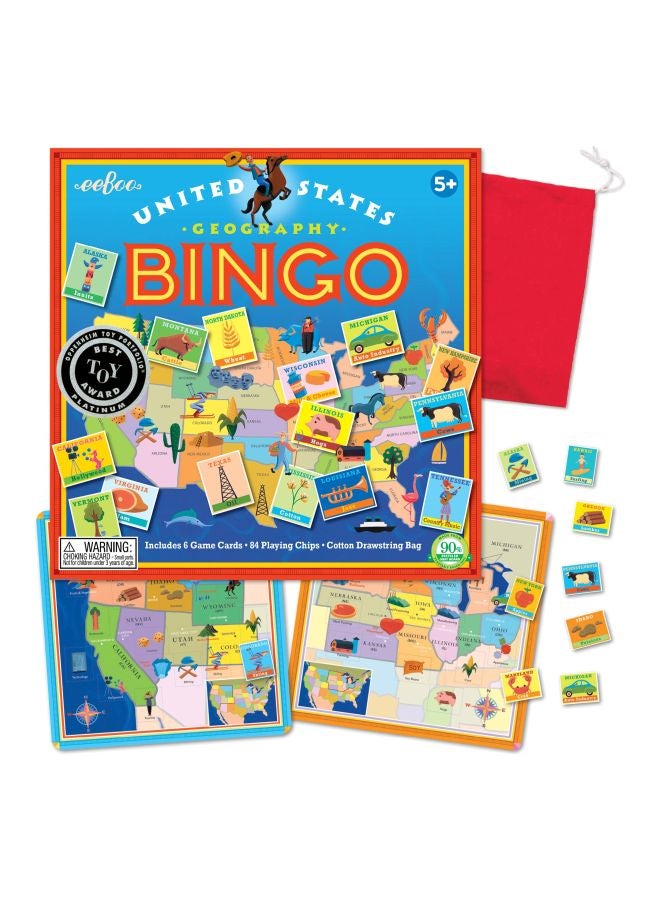 eeboo United States Bingo Board Game - Image 2