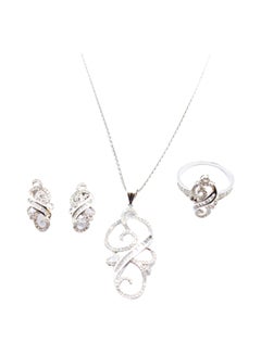 3-Piece Pure 925 Sterling Silver Jewellery Set