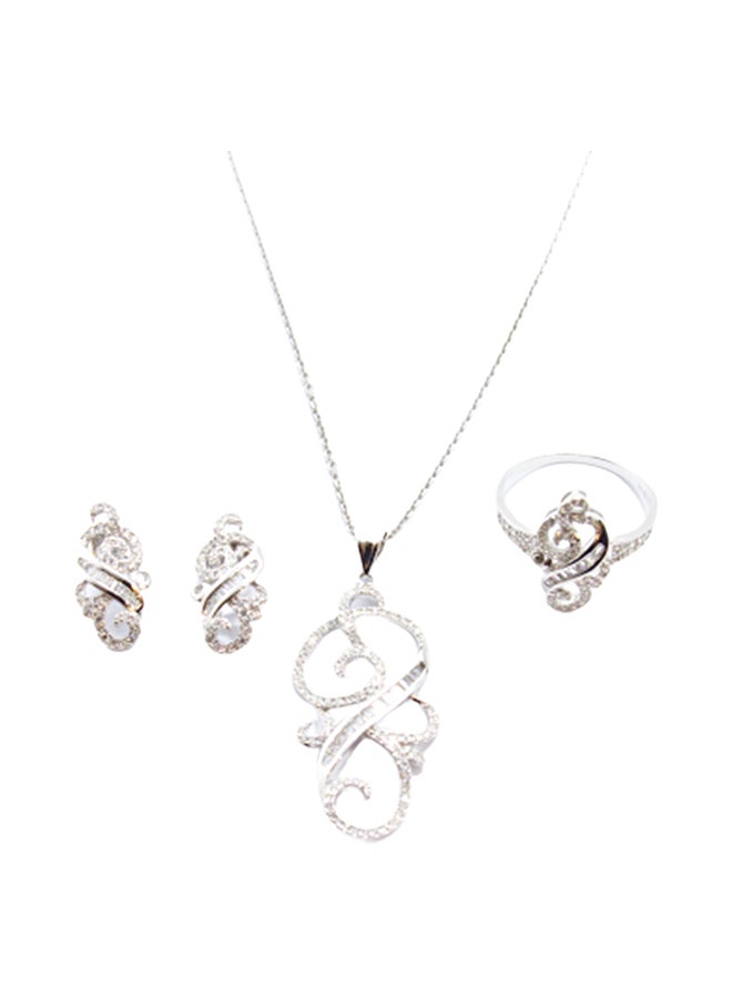 Faris Silver - 3-Piece Pure 925 Sterling Silver Jewellery Set - Image 1