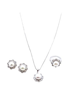 3-Piece Pure 925 Sterling Silver Jewellery Set