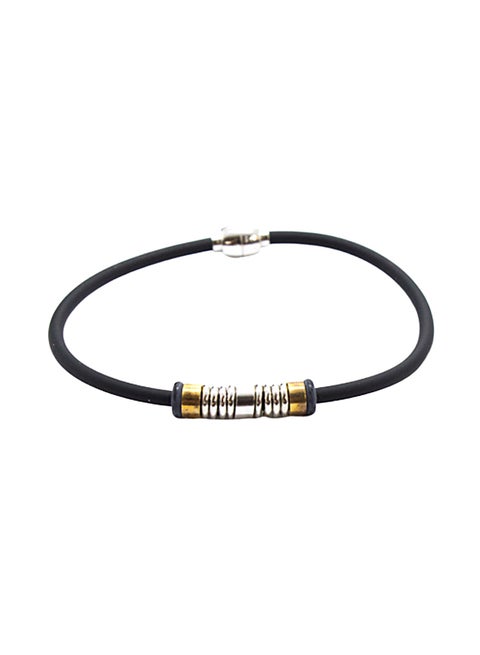 Pure 925 Sterling Silver Rubber Bracelet