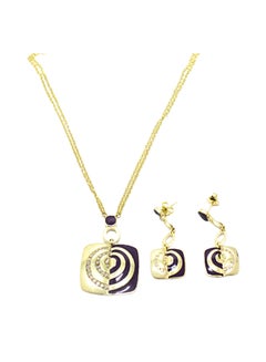 2-Piece Pure 925 Sterling Silver Earrings & Pendant Necklace Jewellery Set