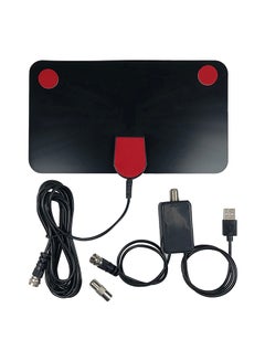 TV Indoor Amplifier Signal Booster And Mount Black