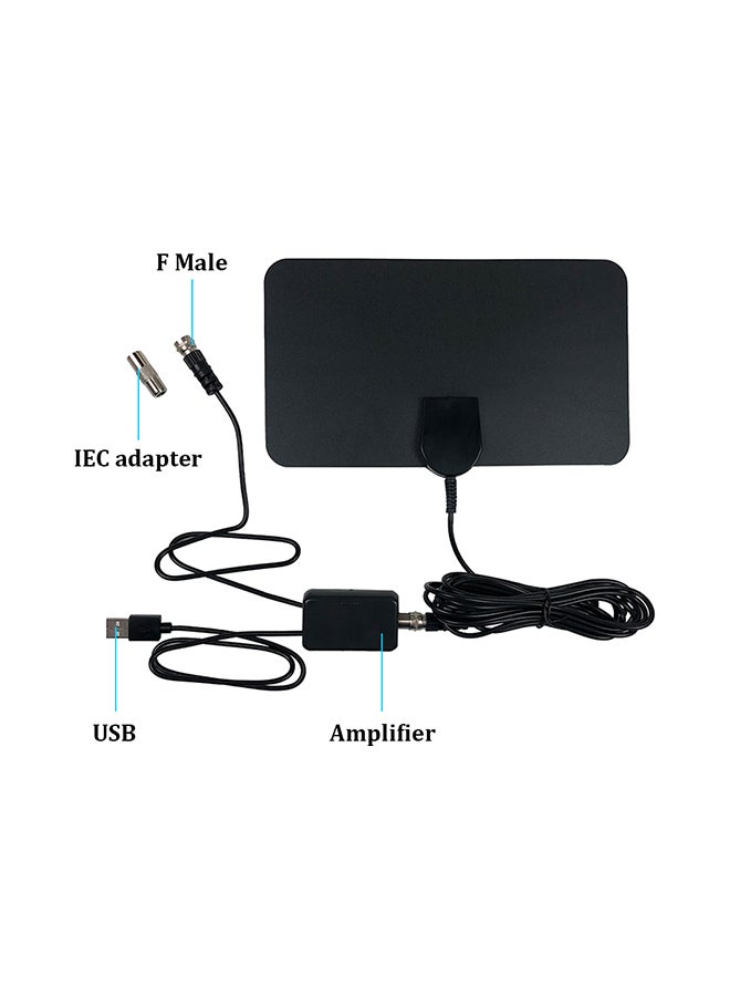 Generic - TV Indoor Amplifier Signal Booster And Mount Black - Image 1