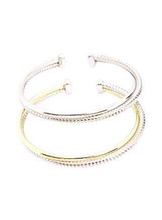 2-Piece Pure 925 Sterling Silver Stylish Bangle - v1579094208/N33617839A_1