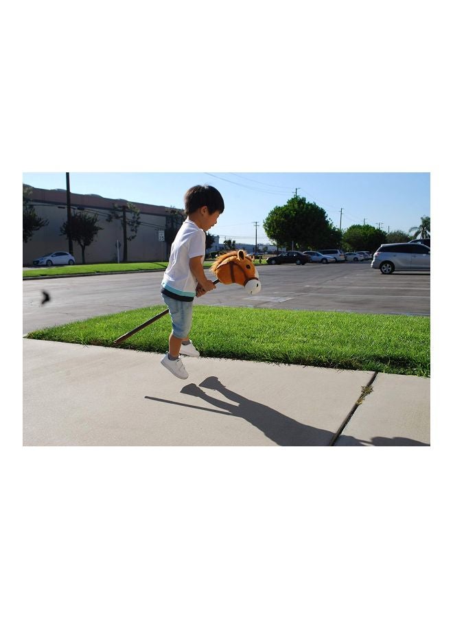 Linzy Plush - Adjustable Plush Horse Stick With Sound A-20216DB 36inch - Image 1