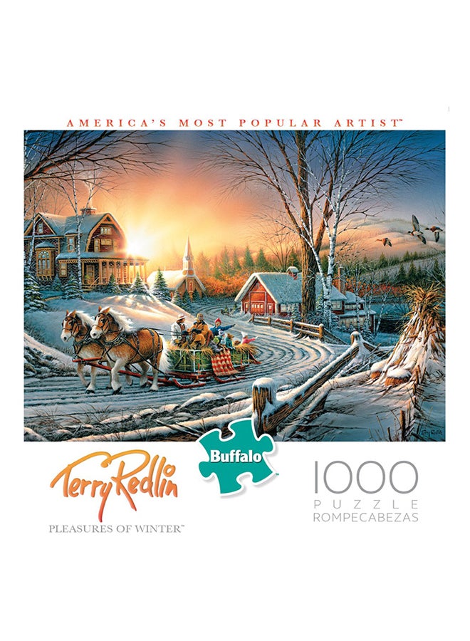 Buffalo Games The Pleasures Of Winter Jigsaw Puzzle 26.75 x 19.75inch - Image 1