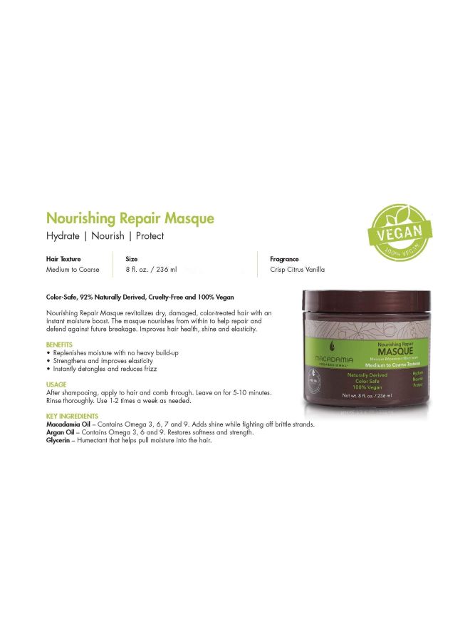 Macadamia Professional Nourishing Repair Hair Masque - Image 3