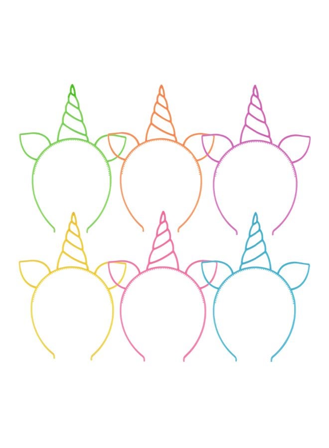 null - 24-Piece Plastic Unicorn Headband - Image 1