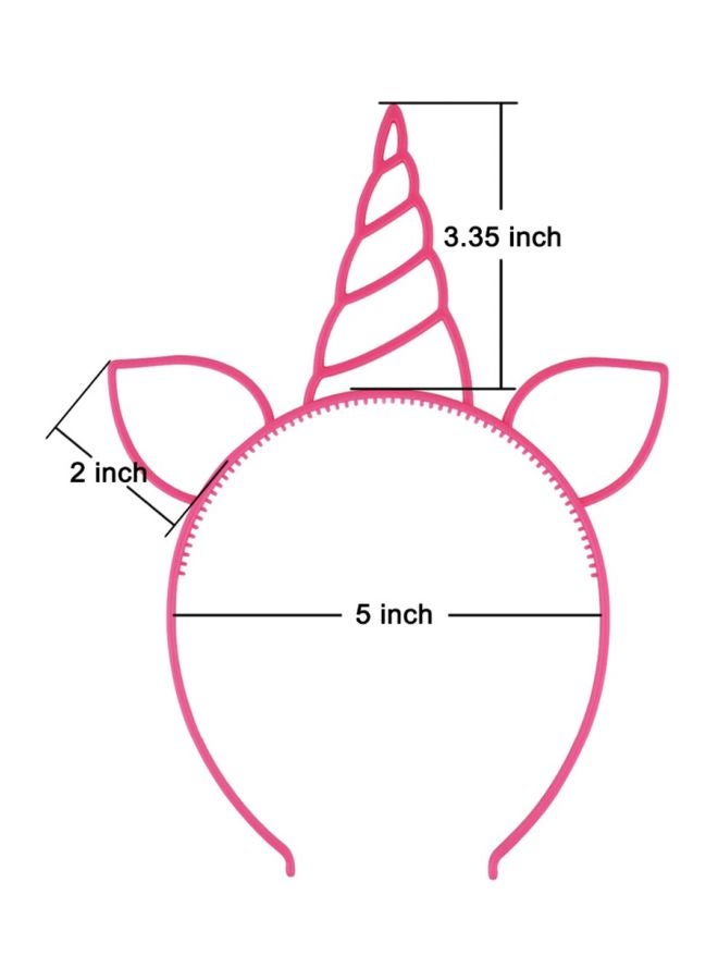 null - 24-Piece Plastic Unicorn Headband - Image 1
