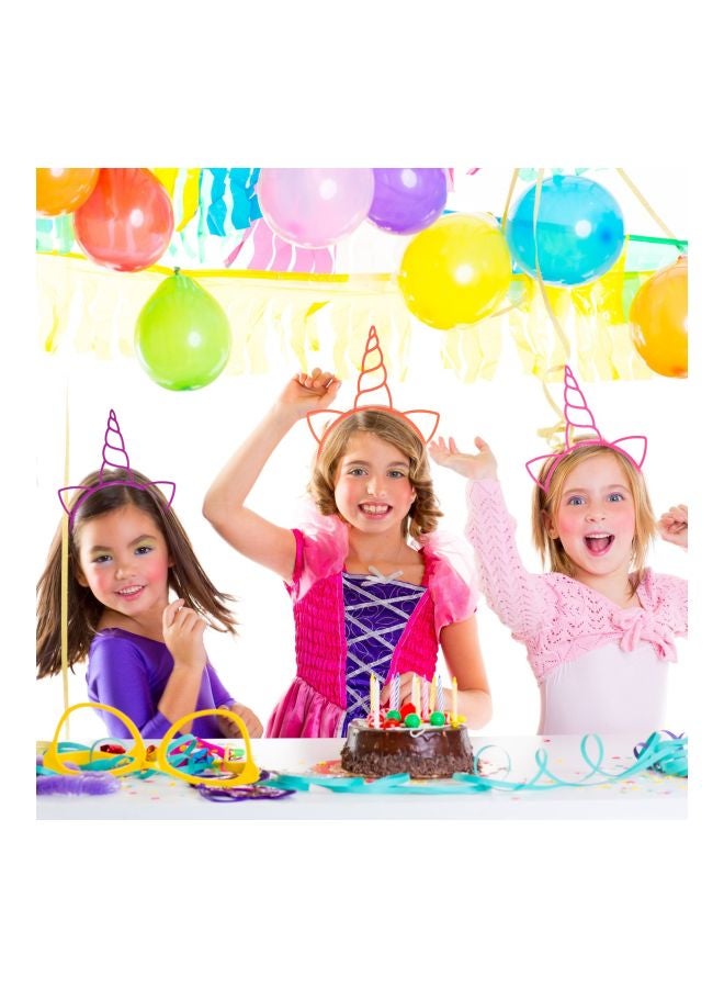 null - 24-Piece Plastic Unicorn Headband - Image 1