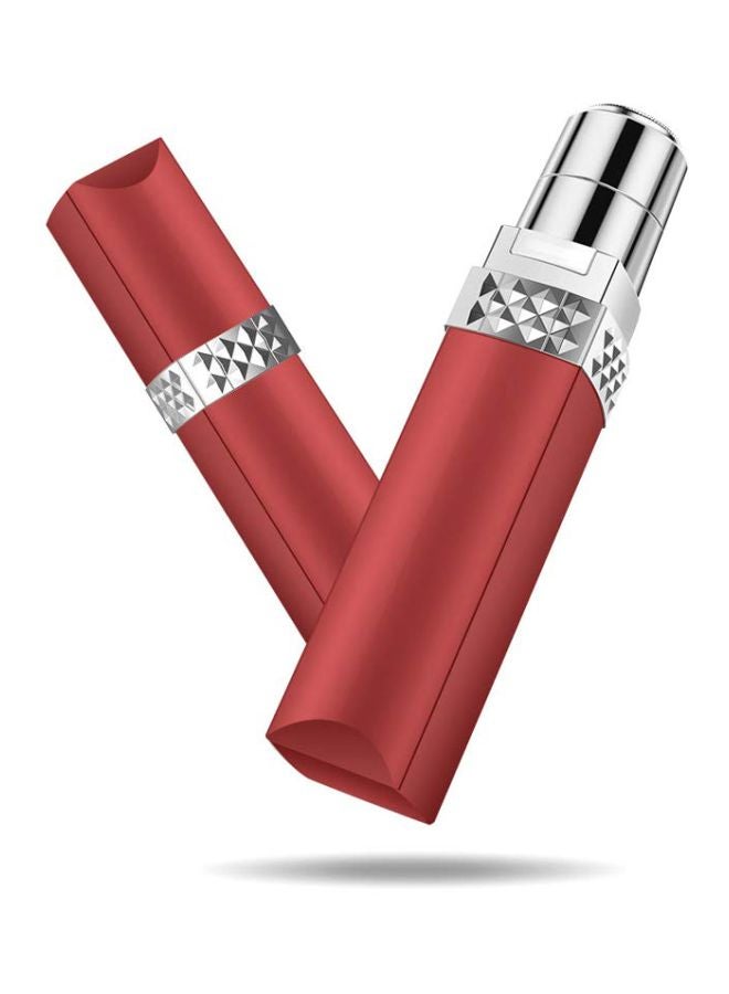 ANSELF Lipstick Shape Mini Electric Face Epilator Red/Silver - Image 3