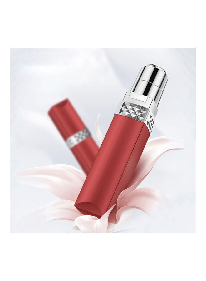 ANSELF Lipstick Shape Mini Electric Face Epilator Red/Silver - Image 4