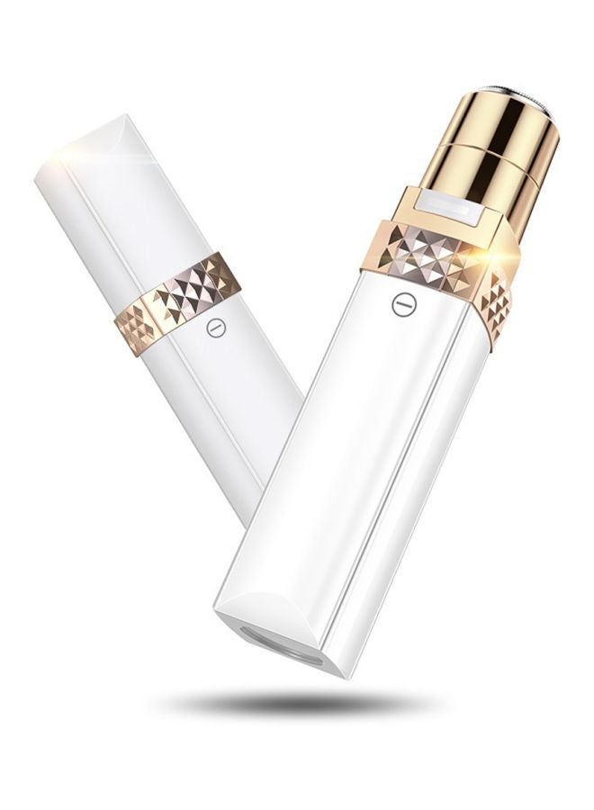 Mini Electric Hair Removal Epilator White/Gold - Image 2