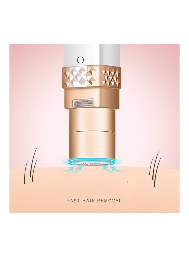 Mini Electric Hair Removal Epilator White/Gold - Image 3