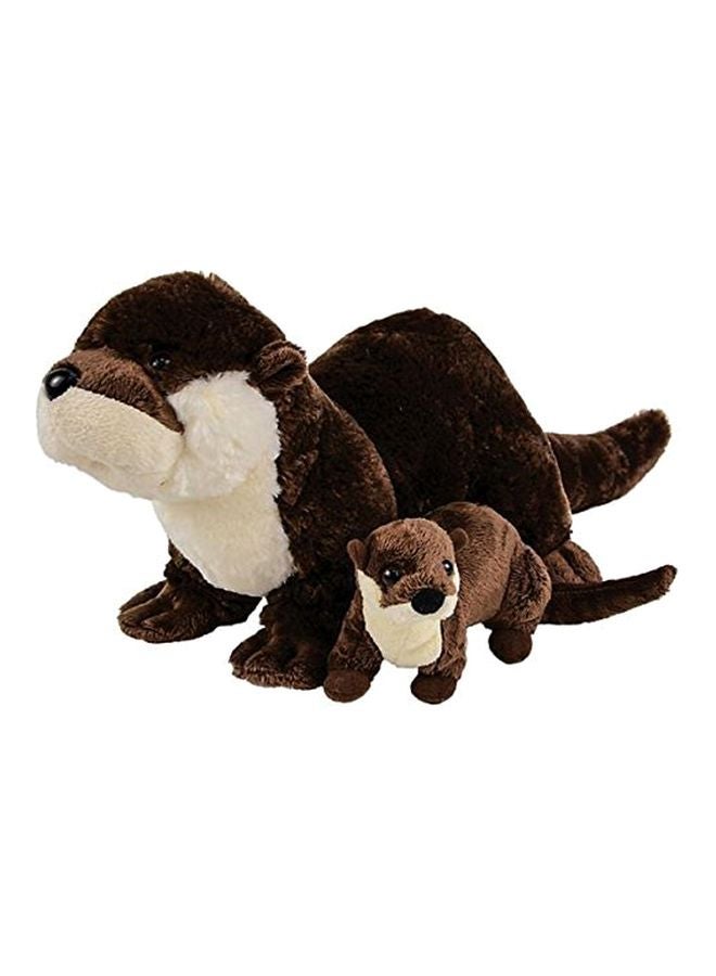 Birth Of Life River Otter With Baby Stuffed Plush Toy