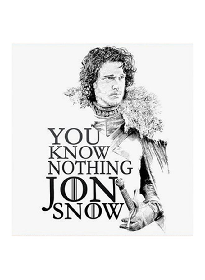 Atiq Game Of Thrones MDF Wall Art White/Black - Image 1