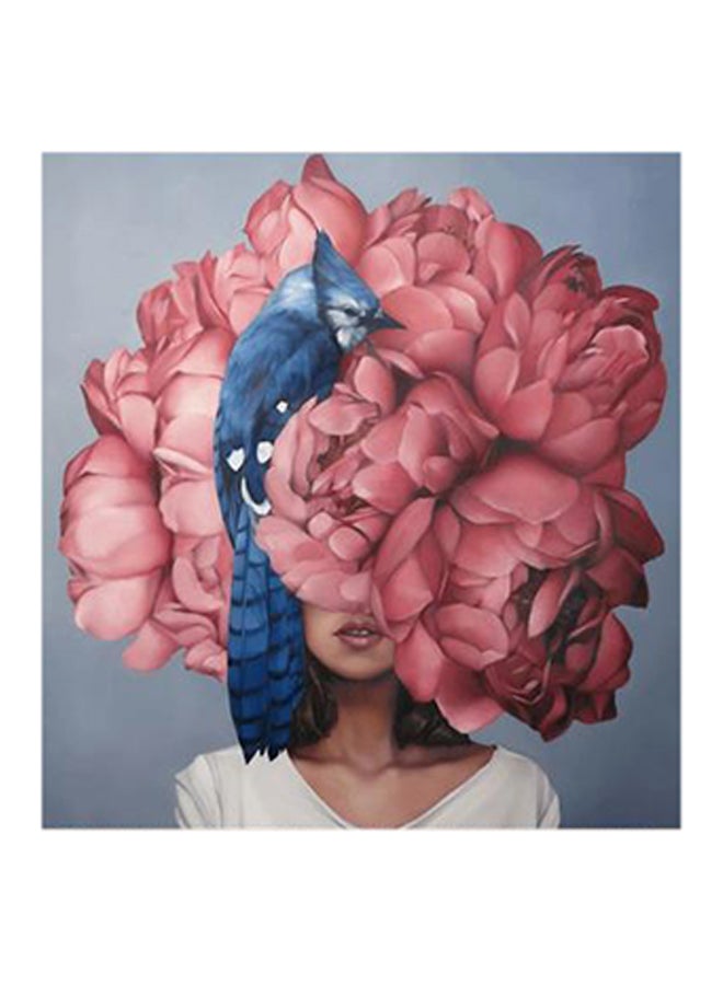 Atiq Flowers Mask MDF Wall Art Multicolour