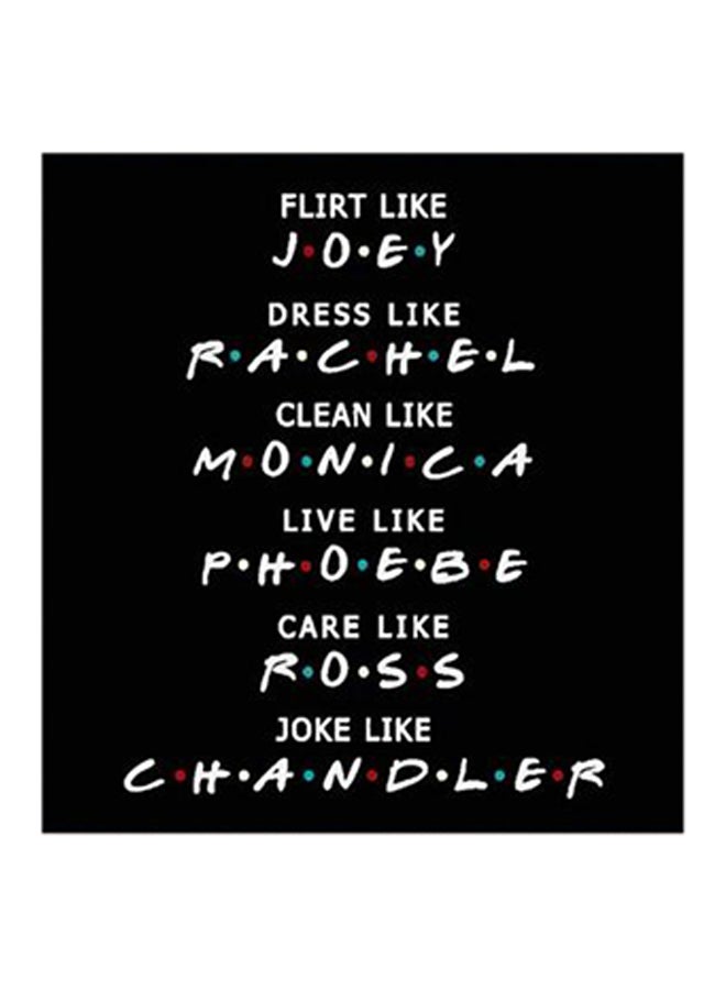 Friends MDF Wall Art Multicolour 30x30centimeter