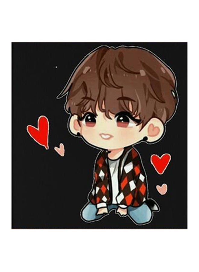 لوحة فنية لفرقة BTS مصنوعة من خشب MDF متعدد الألوان