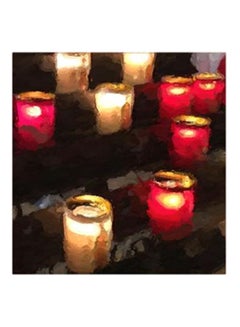 Abstract Candles MDF Wall Art Multicolour