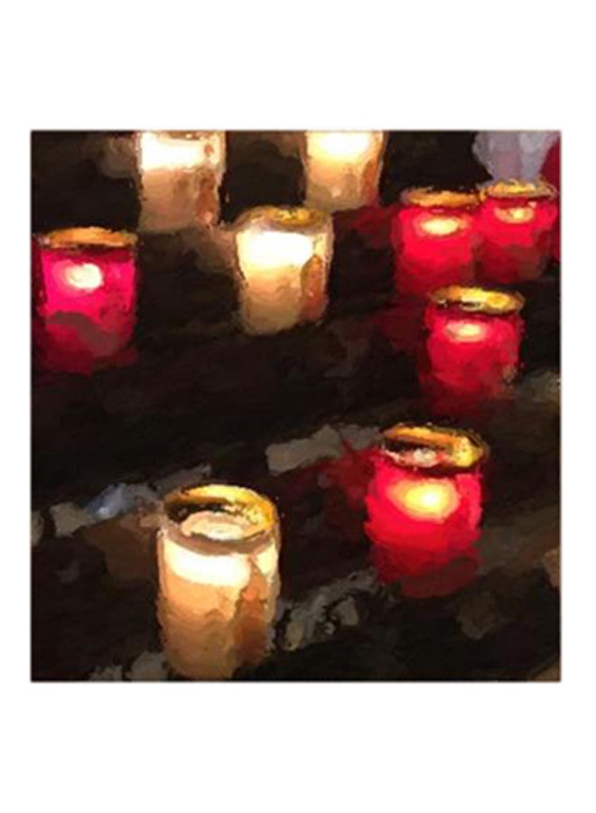 Atiq - Abstract Candles MDF Wall Art Multicolour - Image 1