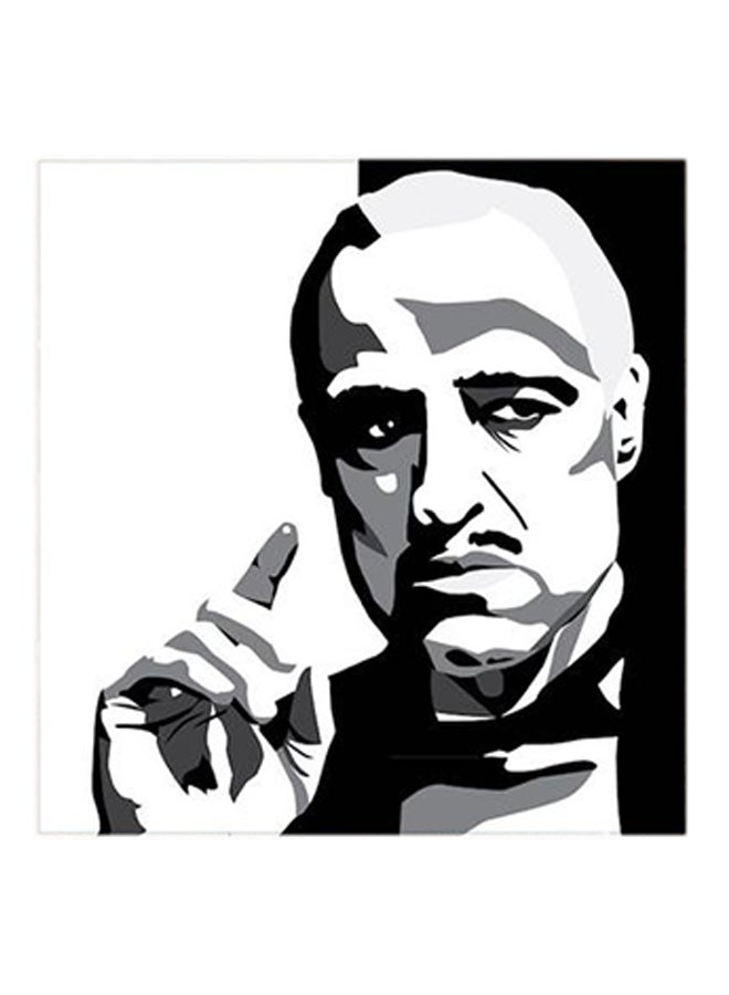 أتيك لوحة فنية من خشب MDF مطبوع عليها صورة بطل فيلم "The Godfather" متعدد الألوان - Image 1