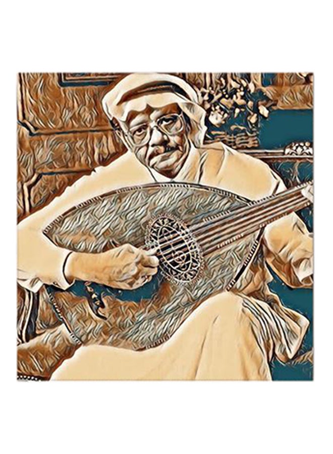 أتيك لوحة فنية لديكور الحائط من الخشب الليفي متوسط الكثافة بصورة طلال مداح متعدد الألوان - Image 1