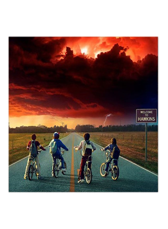 Atiq Stranger Things MDF Wall Art Multicolour 30x30centimeter