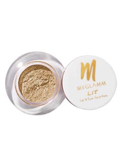 MyGlamm Lit Lip And Eye Sparkle Gold  - Image 1