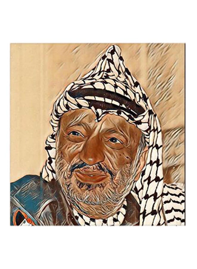 Atiq Palestine Yasser Arafat MDF Wall Art Multicolour - Image 1
