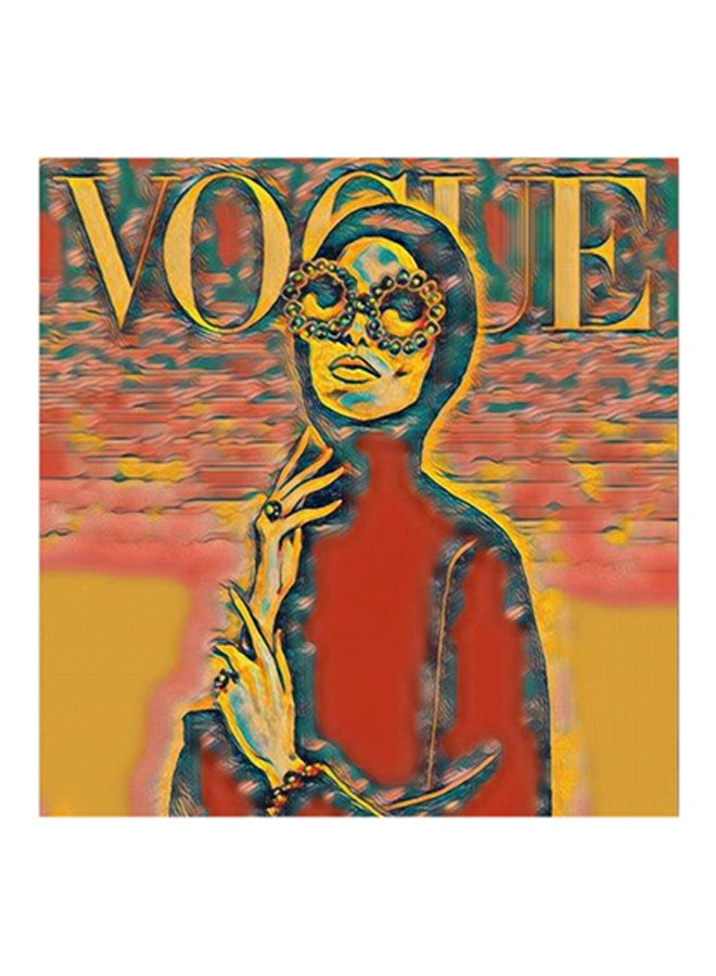 لوحة فنية عصرية لديكور الحائط من خشب MDF بنمط مجلة فوغ متعدد الألوان