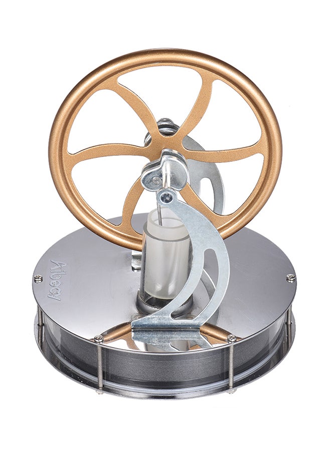 أيبيسي مجموعة لعبة تعليمية بتصميم محرك  ستيرلينغ البخاري fدرجة حرارة منخفضة يمكن تركيبه يدوياً ذهبي/فضي - Image 1