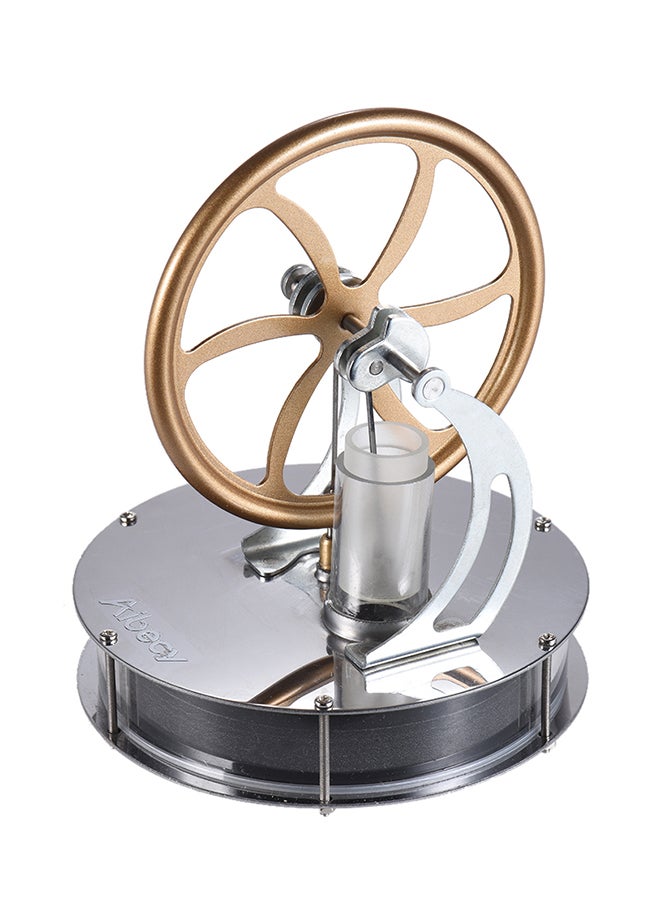 أيبيسي مجموعة لعبة تعليمية بتصميم محرك  ستيرلينغ البخاري fدرجة حرارة منخفضة يمكن تركيبه يدوياً ذهبي/فضي - Image 2