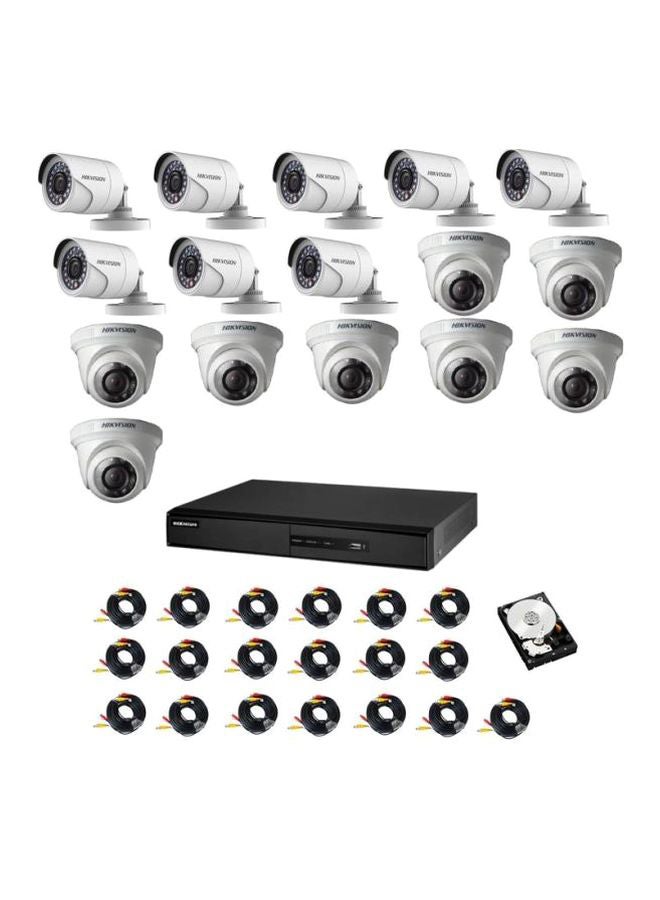 HIKVISION 37-Piece Surveillance Camera With DVR Kit Set  - Image 1