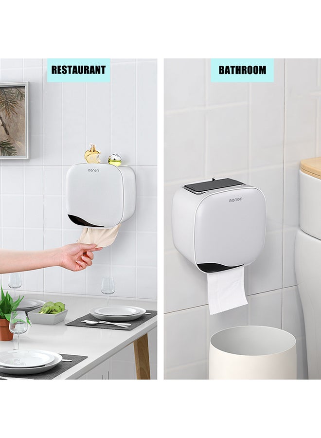 MENGNI - Wall Mounted Tissue Dispenser Grey 20.50x13.00x20.00centimeter - Image 1