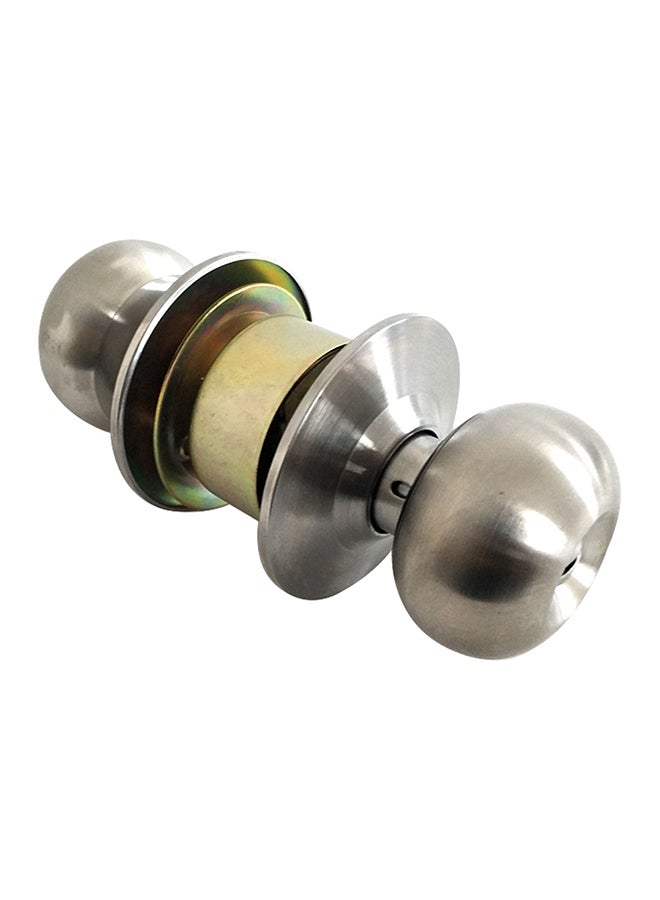 Keyless Round Ball Style Knob Set Silver 19.50x7.60x7.60cm  - Image 1