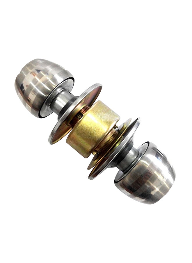 Keyless Round Ball Style Knob Set Silver 19.50x7.60x7.60cm  - Image 1