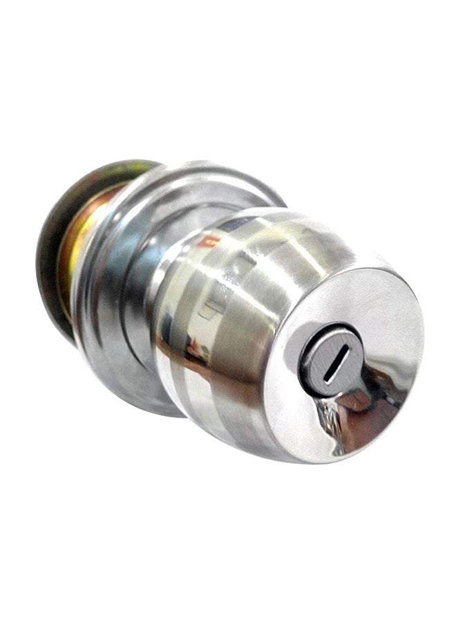Keyless Round Ball Style Knob Set Silver 19.50x7.60x7.60cm  - Image 3