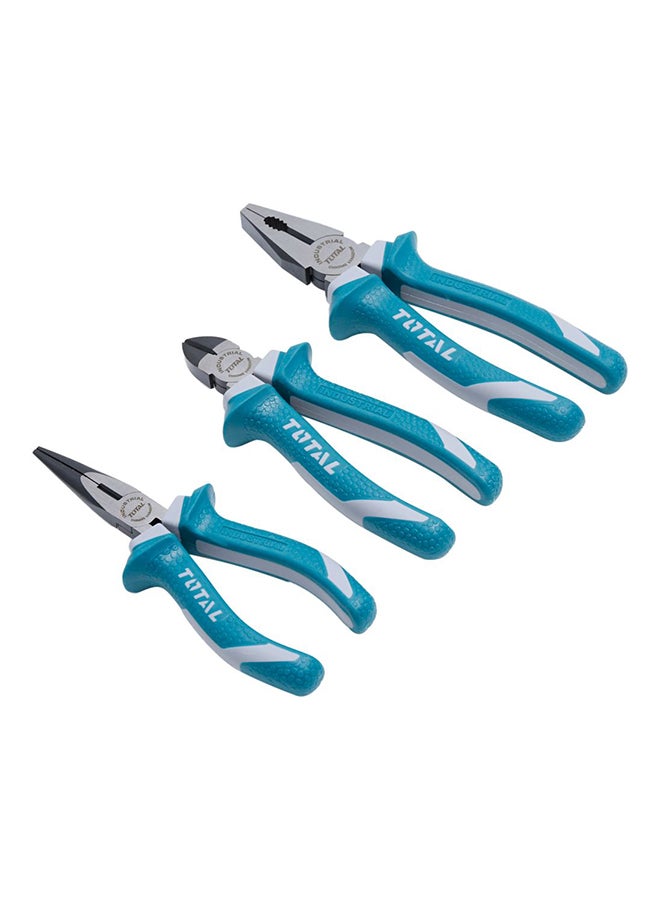 Total Tools - 3-Piece Pliers Blue/Grey 27 x 23 x 3cm - Image 1