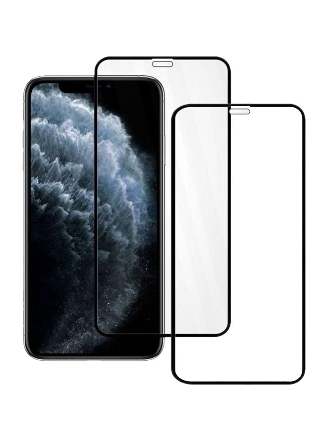 Tempered Glass Screen Protector For Apple iPhone 11 Pro/iPhone XS Black/Clear 