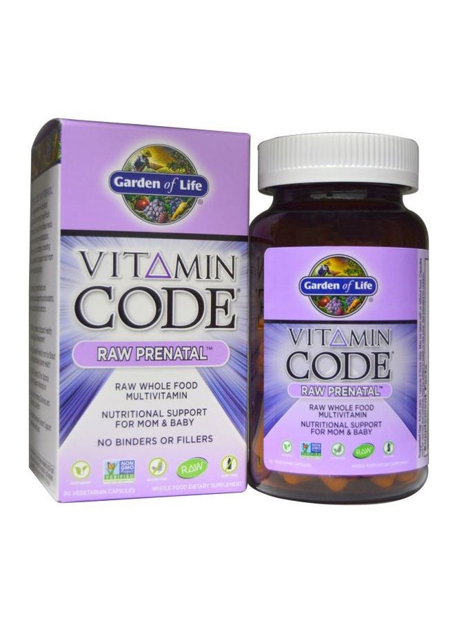 Garden of Life Vitamin Code Raw Prenatal Dietary Supplement - 90 Vegetarian Capsules  - Image 1