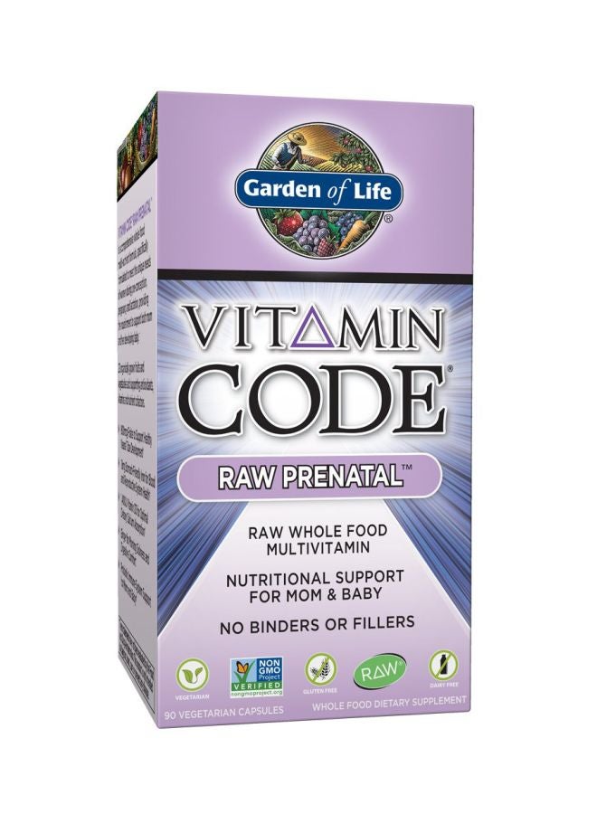 Garden of Life Vitamin Code Raw Prenatal Dietary Supplement - 90 Vegetarian Capsules  - Image 2