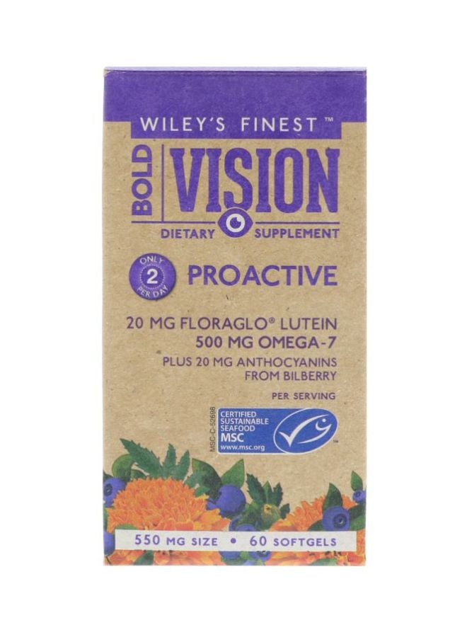 Wiley's Finest Bold Vision Proactive 550 MG - 60 Softgels - Image 2