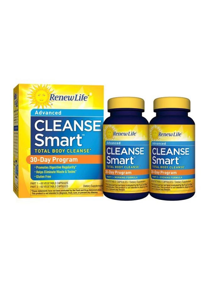 مجموعة من مكمل غذائي أدفانسد كلينس سمارت - 120 كبسولة نباتية مكونة من عبوتين