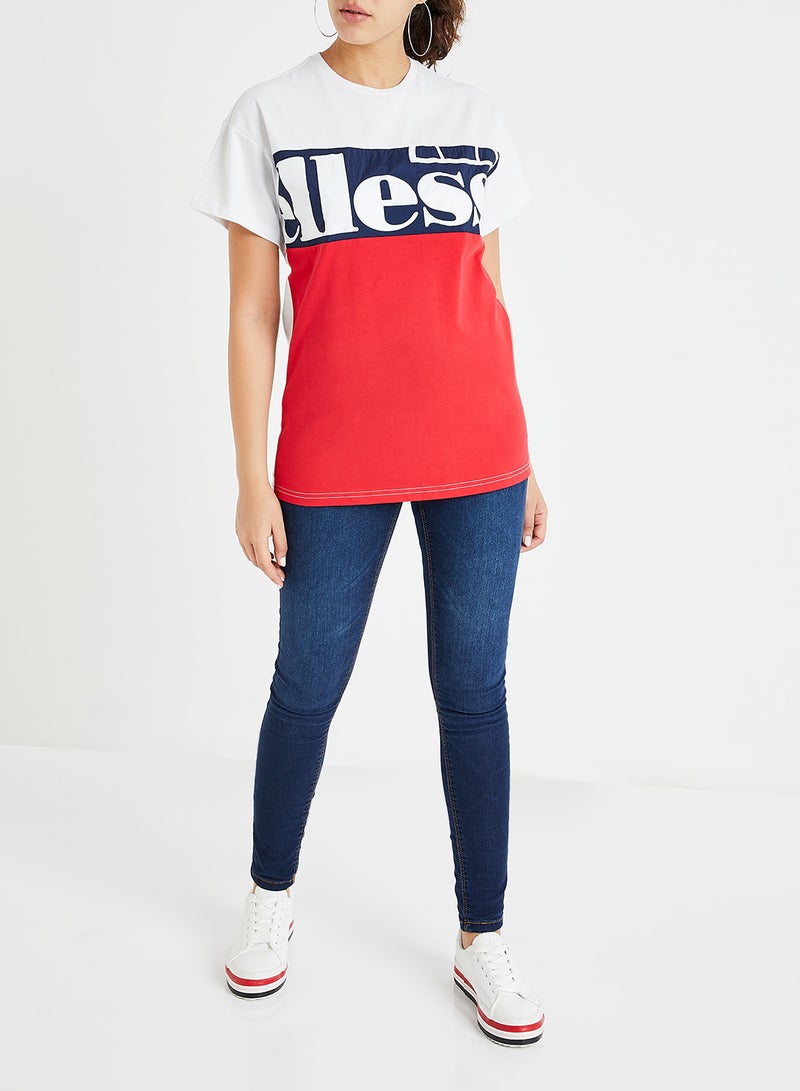 Ellesse - Colourblock Uness T-Shirt Red Multi - Image 1
