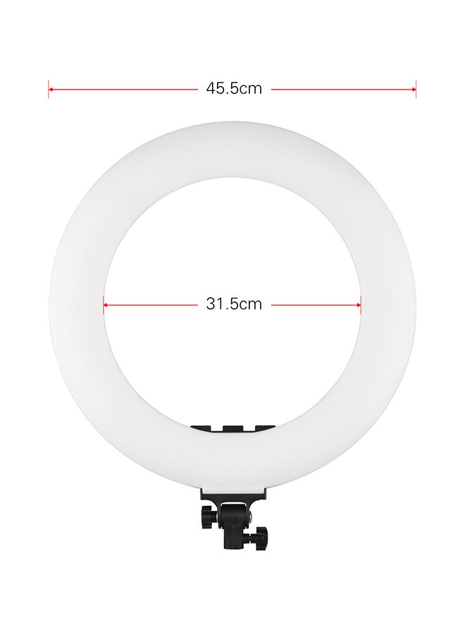 60W Dimmable Adjustable 3000-6000K Temperature LED Ring Light Black - Image 4