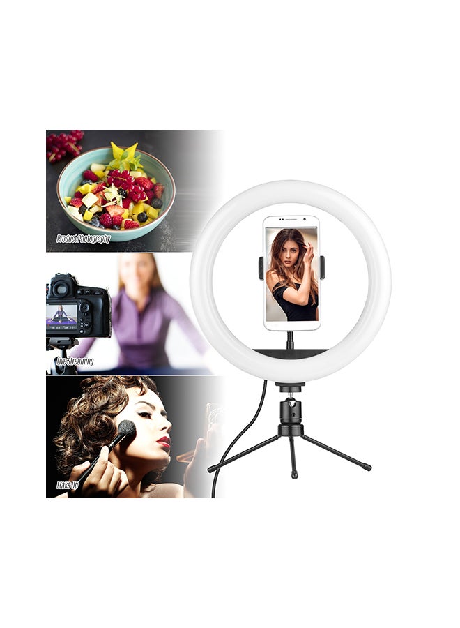 حلقة مضيئة قابلة للتعتيم بدرجة حرارة لونية 2700-5500 كلفن وقدرة 10 وات أسود/ أبيض - Image 2