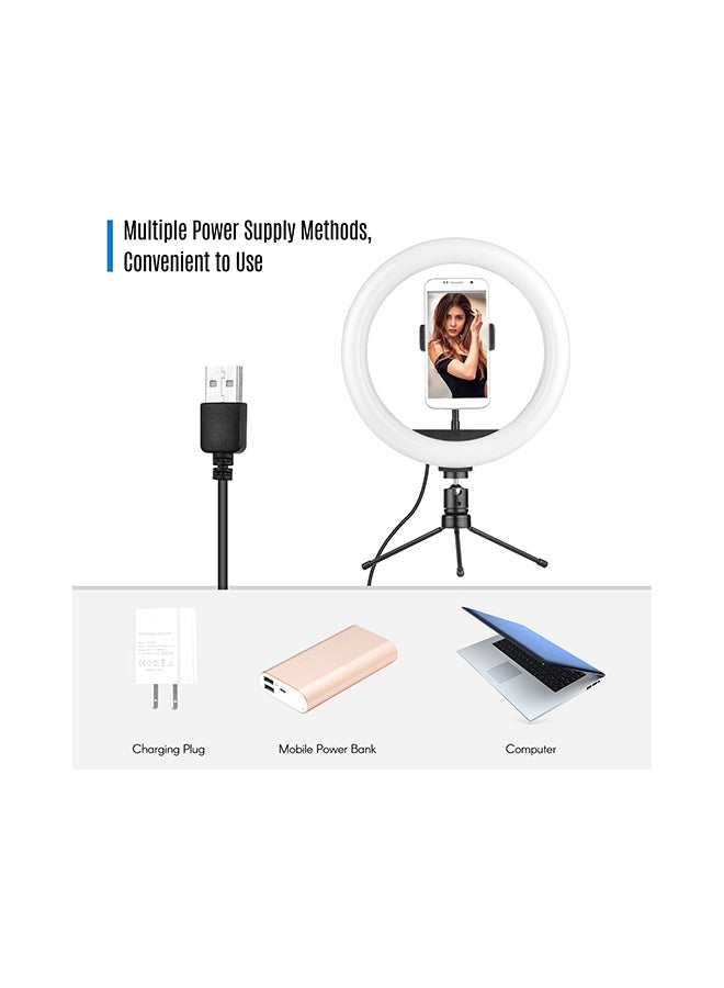 حلقة مضيئة قابلة للتعتيم بدرجة حرارة لونية 2700-5500 كلفن وقدرة 10 وات أسود/ أبيض - Image 3