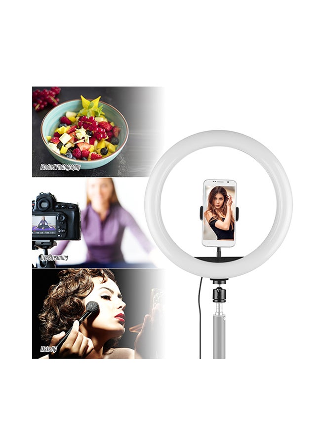 10W Dimmable 2700-5500K Color Temperature LED Ring Light Black/White - Image 2